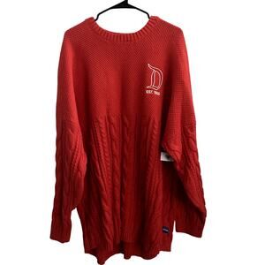 Disney Spirit jersey Womens Size XL Thick Knit Red Disneyland Resort Sweater